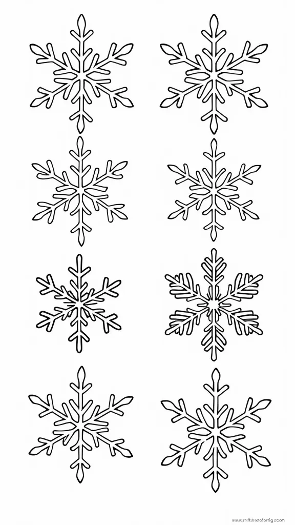 coloriages de flocons de neige gratuits